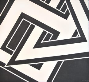 A large original painting by French artist Pierre Clerk